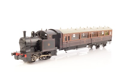 Lot 200 - An 0 Gauge kit- or scratch-built 3-rail Lancashire & Yorkshire Railway Steam Railmotor by unknown maker