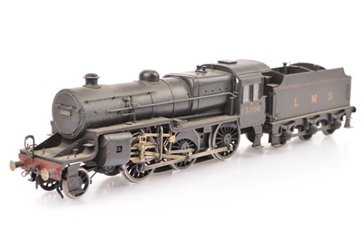 Lot 210 - A Kit- or scratch-built 0 Gauge 3-rail/stud contact electric 'Hughes Crab' 2-6-0 Locomotive and Tender (2)