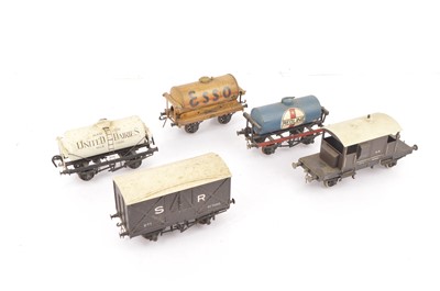 Lot 216 - Assorted 0 Gauge Freight Stock by Bassett-Lowke and others (5)