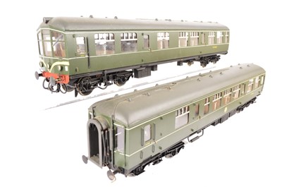 Lot 221 - Bachmann Brassworks Sancheng O Gauge kitbuilt finescale green Derby Lightweight 2-Car DMU Diesel Unit