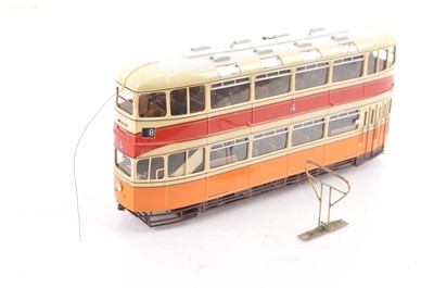 Lot 266 - A non-powered Finescale 0 Gauge Glasgow 'Cunarder' Tramcar by the St Petersburg Tram Company