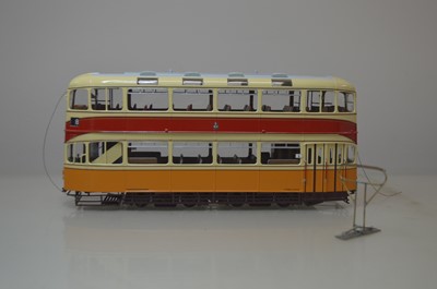 Lot 266 - A non-powered Finescale 0 Gauge Glasgow 'Cunarder' Tramcar by the St Petersburg Tram Company