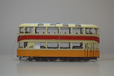 Lot 266 - A non-powered Finescale 0 Gauge Glasgow 'Cunarder' Tramcar by the St Petersburg Tram Company