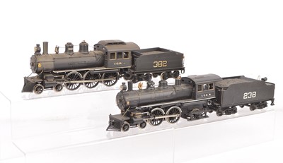 Lot 270 - Pair of modified Rivarossi 0 Gauge ICFR black Casey Jones Baldwin Locomotives