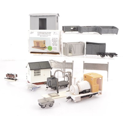 Lot 359 - Collection of 0-16.5 part built and unmade Loco wagon and accessory kits