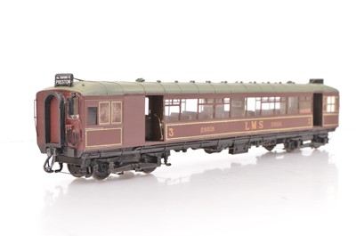 Lot 376 - Electrifying Trains  RTR 1910 LMS ex LYR maroon 65' Motor Powered all 3rd Preston/Blackpool Tractor Car No 28518