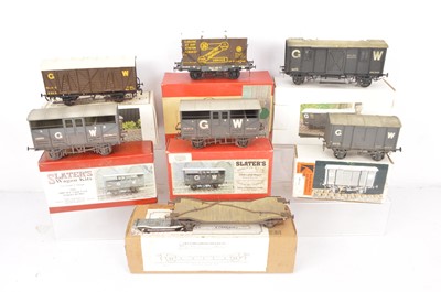 Lot 391 - Slater 's WEP and other makers 0 gauge kitbuilt GWR Wagons (7)