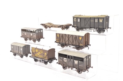 Lot 391 - Slater 's WEP and other makers 0 gauge kitbuilt GWR Wagons (7)