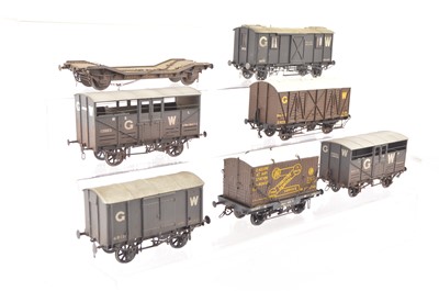 Lot 391 - Slater 's WEP and other makers 0 gauge kitbuilt GWR Wagons (7)