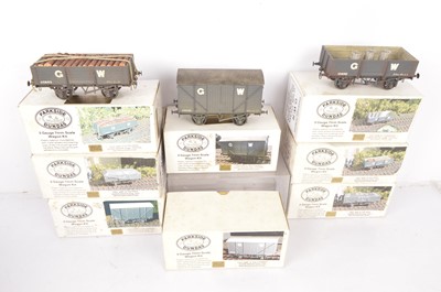 Lot 392 - Parkside Dundas 0 Gauge kitbuilt GWR Wagons (8)