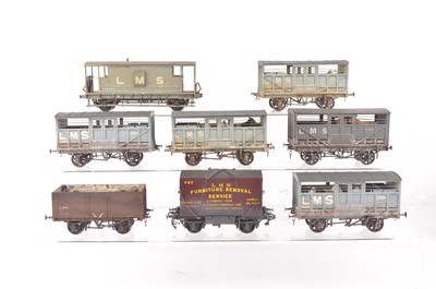 Lot 399 - Slater's 0 Gauge kitbuilt LMS Goods wagons (8)