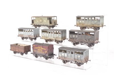 Lot 399 - Slater's 0 Gauge kitbuilt LMS Goods wagons (8)