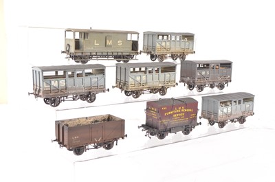 Lot 399 - Slater's 0 Gauge kitbuilt LMS Goods wagons (8)
