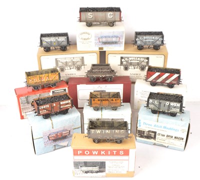 Lot 405 - Various makers 0 Gauge scratch/kitbuilt and RTR Private Owners wagons (10)