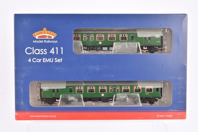 Lot 454 - Bachmann 00 Gauge 31425 BR SR green class 411 4-CEP electric 4-car unit