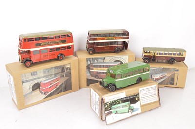 Lot 412 - Three Ian Smith  0 Gauge Hand Made Model Buses and Watling Street Bedford kitbuilt bus (4)