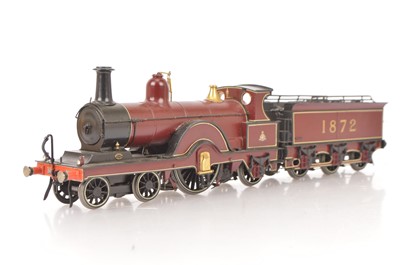 Lot 456 - A Finescale 0 Gauge 2-rail Midland Railway Johnson 'Spinner' class 4-2-2 Locomotive and Tender by Steamline