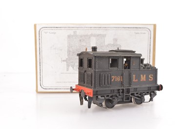 Lot 481 - Skytrex Model Railways 0 Gauge LMS black Sentinel 0-4-0T Class Y3 7161 Shunter