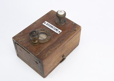 Lot 510 - Signal Box Walkers Block Instrument Control Box with Enamel Plate Branksome