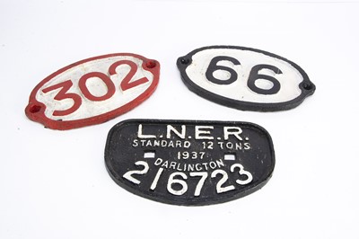 Lot 527 - LNER Wagon Plate and Bridge Plates