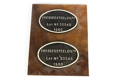 Lot 551 - Two  DMU Works Plates