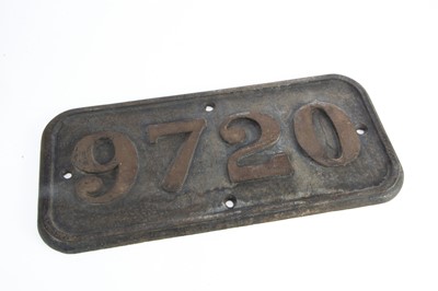 Lot 561 - GWR Cabside Plate From 9720 Class 5700 Tank Locomotive