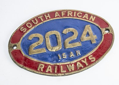 Lot 562 - South African Railways Cabside Plate