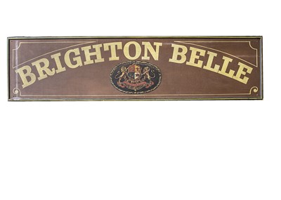 Lot 571 - Painted Wooden plaque The Brighton Belle