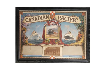 Lot 572 - Painted Wooden Panel Canadian Pacific Maurice Randall