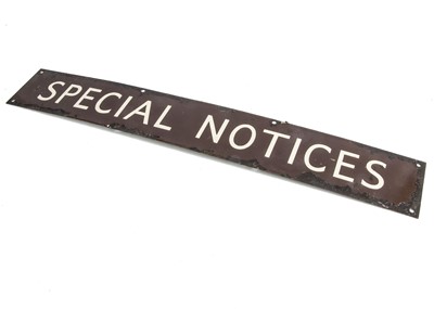 Lot 575 - BR Western Region Special Notices Enamel Sign