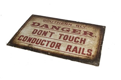 Lot 594 - Southern Railway Enamel Danger Sign