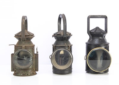 Lot 605 - British Military and Two Other Railway Lamps