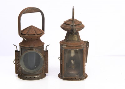 Lot 608 - SECR Southern Railway Ashford Railway lamp and Another