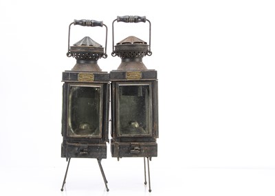 Lot 610 - A Pair of Railway Lanterns by J C & W Lord Birmingham