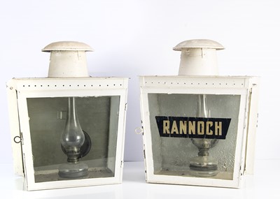Lot 615 - A Pair of Railway Station Lanterns one inscribed Rannoch