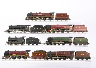 Lot 546 - Hornby Airfix Tri-ang 00 gauge LMS Steam Locomotives and tenders 