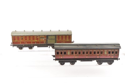 Lot 642 - Gauge 1 MR/LMS Coach and Mail Van by Marklin and Bassett-Lowke (2)