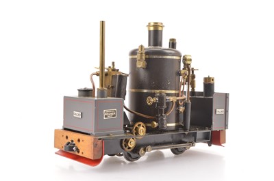 Lot 651 - An adjustable Gauge 0/1 (narrow gauge) live steam De Winton vertical-boilered 0-4-0 Tank Locomotive by Regner