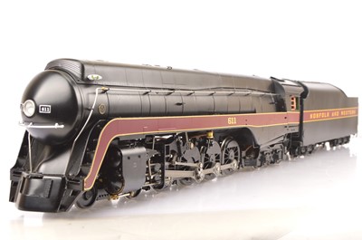 Lot 666 - A Gauge 1 (10mm scale) live steam American Norfolk & Western J-class 4-8-4 Locomotive and Tender by Accucraft