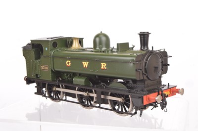 Lot 674 - A Gauge 1 battery-powered GWR class 57xx 0-6-0 Pannier Tank Locomotive by Bachmann Brassworks (San Cheng)