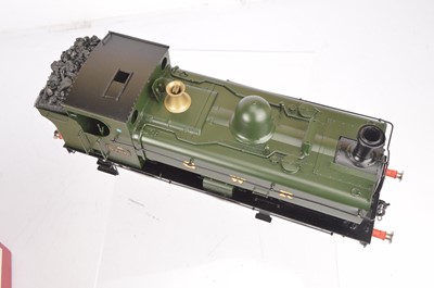 Lot 674 - A Gauge 1 battery-powered GWR class 57xx 0-6-0 Pannier Tank Locomotive by Bachmann Brassworks (San Cheng)