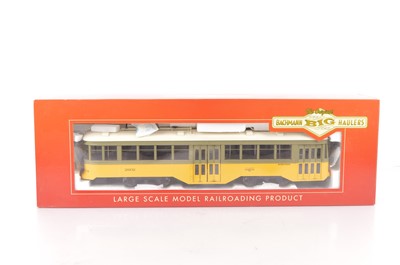 Lot 685 - A Bachmann 'Big Haulers' G scale (gauge 1) American-style 'Peter Witt' bogie Tramcar