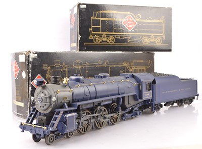 Lot 714 - An American Gauge 1 two-rail Baltimore & Ohio 'Blue Comet' 4-6-2 Locomotive and Tender by Aristo-craft (2)