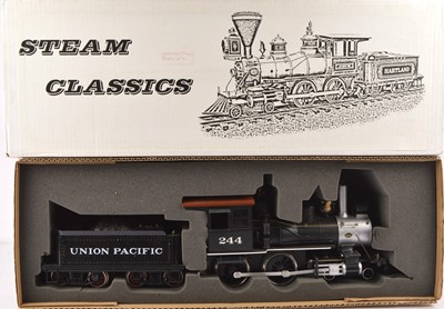 Lot 716 - An American Gauge 1 two-rail Union Pacific 4-4-0 Locomotive and Tender by Hartland Loco Works