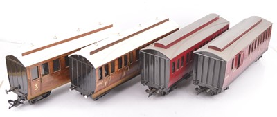 Lot 730 - Four scratch-built Gauge 1 G-scale Bogie Coaches (4)