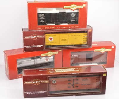 Lot 739 - Bachmann Big Hauler G Gauge Freight Wagons (5)