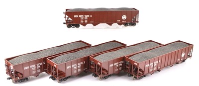 Lot 751 - MTH G Scale American  Pennsylvania Coal Hoppers (5)