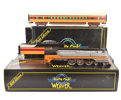 Lot 759 - Weaver O Gauge"Hiawatha" Set Loco and coaches (4)