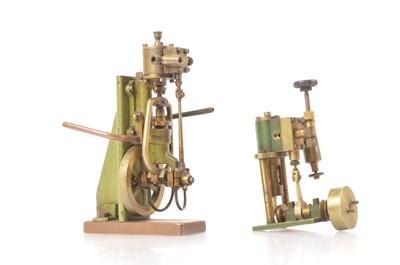 Lot 838 - A pair of neatly-constructed smaller upright/marine Steam Engines (2)