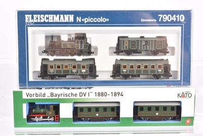 Lot 9 - Fleischmann N Gauge Steam Kay Bay Sts B Passenger Set and Kato Passenger Set